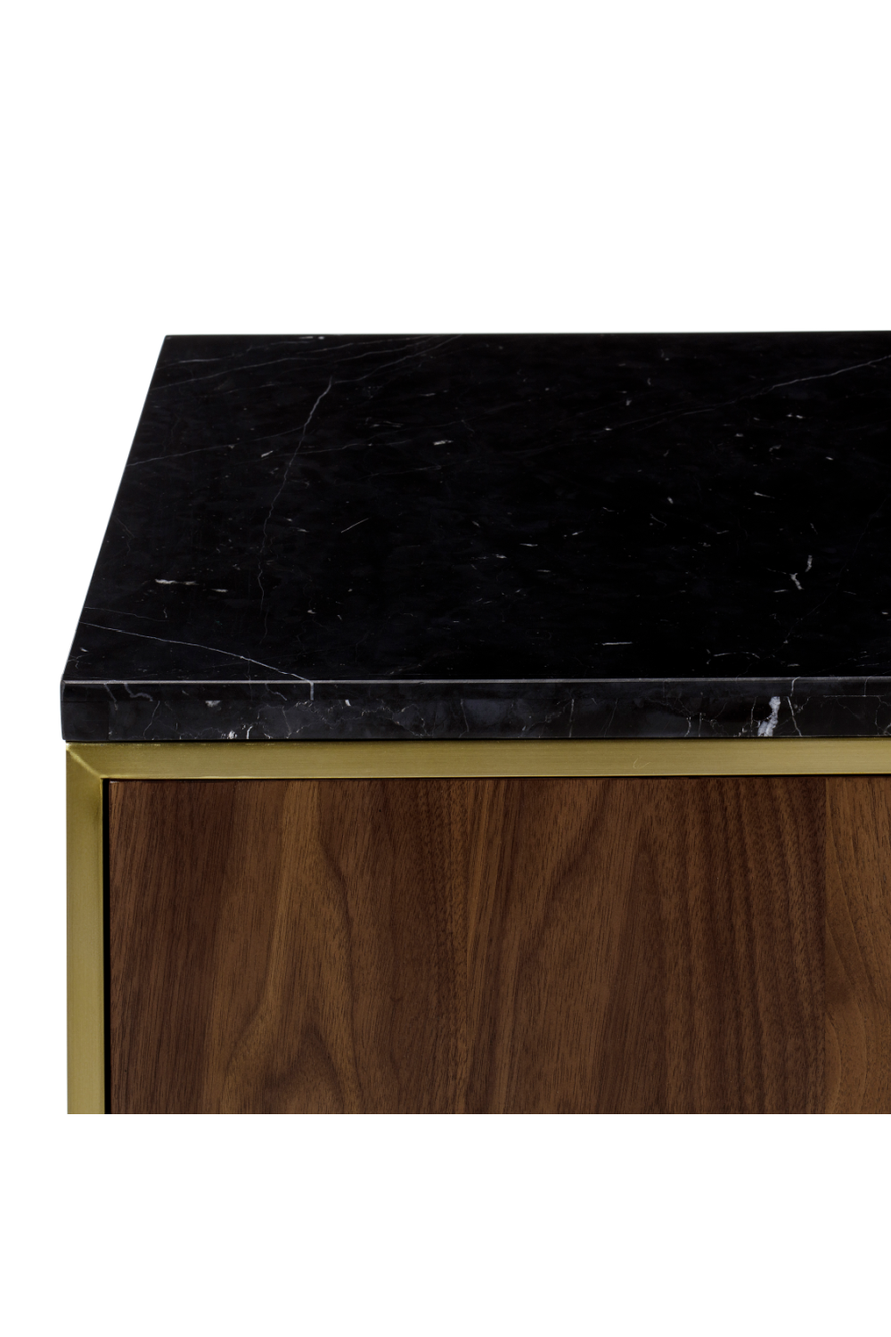 Wooden Sideboard with Black Marble Top S | Andrew Martin Chester