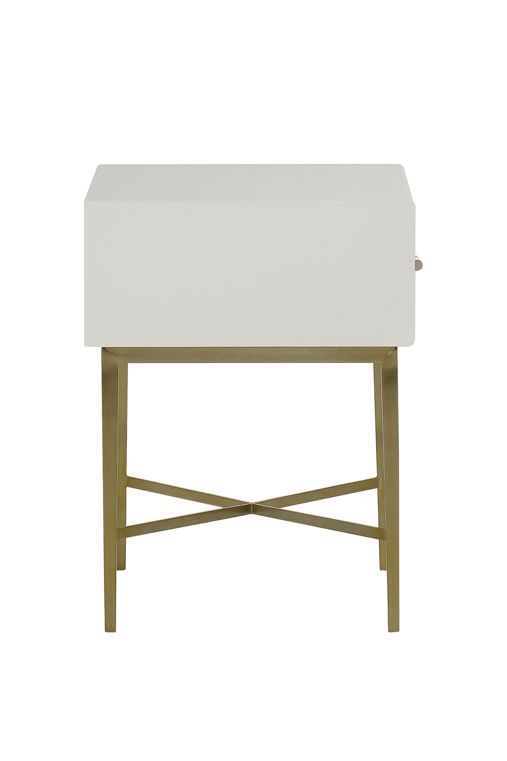 White Shagreen Drawer Bedside Table | Andrew Martin Alice | OROA