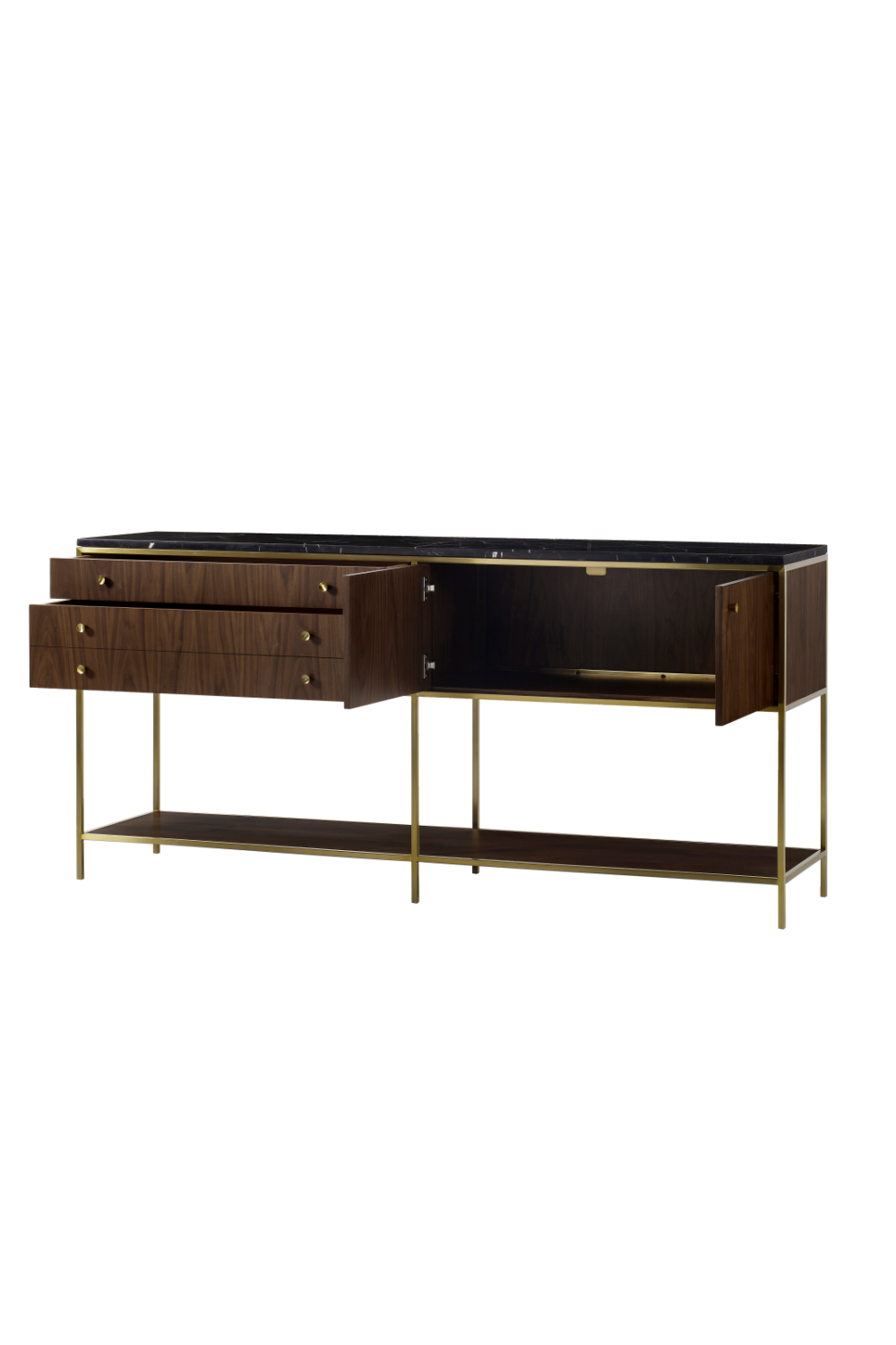 Black Marble Top Console Table L | Andrew Martin Chester | OROA