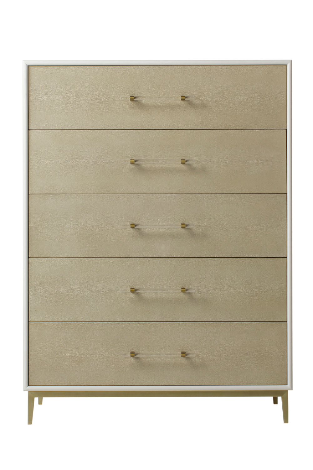 Ivory Shagreen Five Drawer Chest | Andrew Martin Alice | OROA