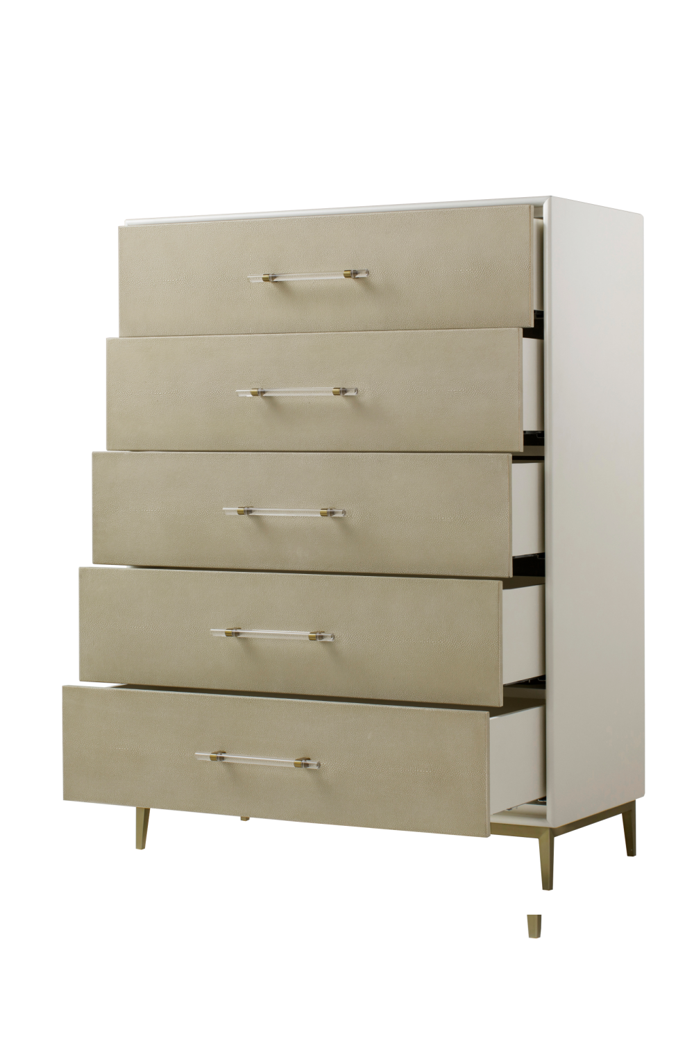 Ivory Shagreen Five Drawer Chest | Andrew Martin Alice | OROA