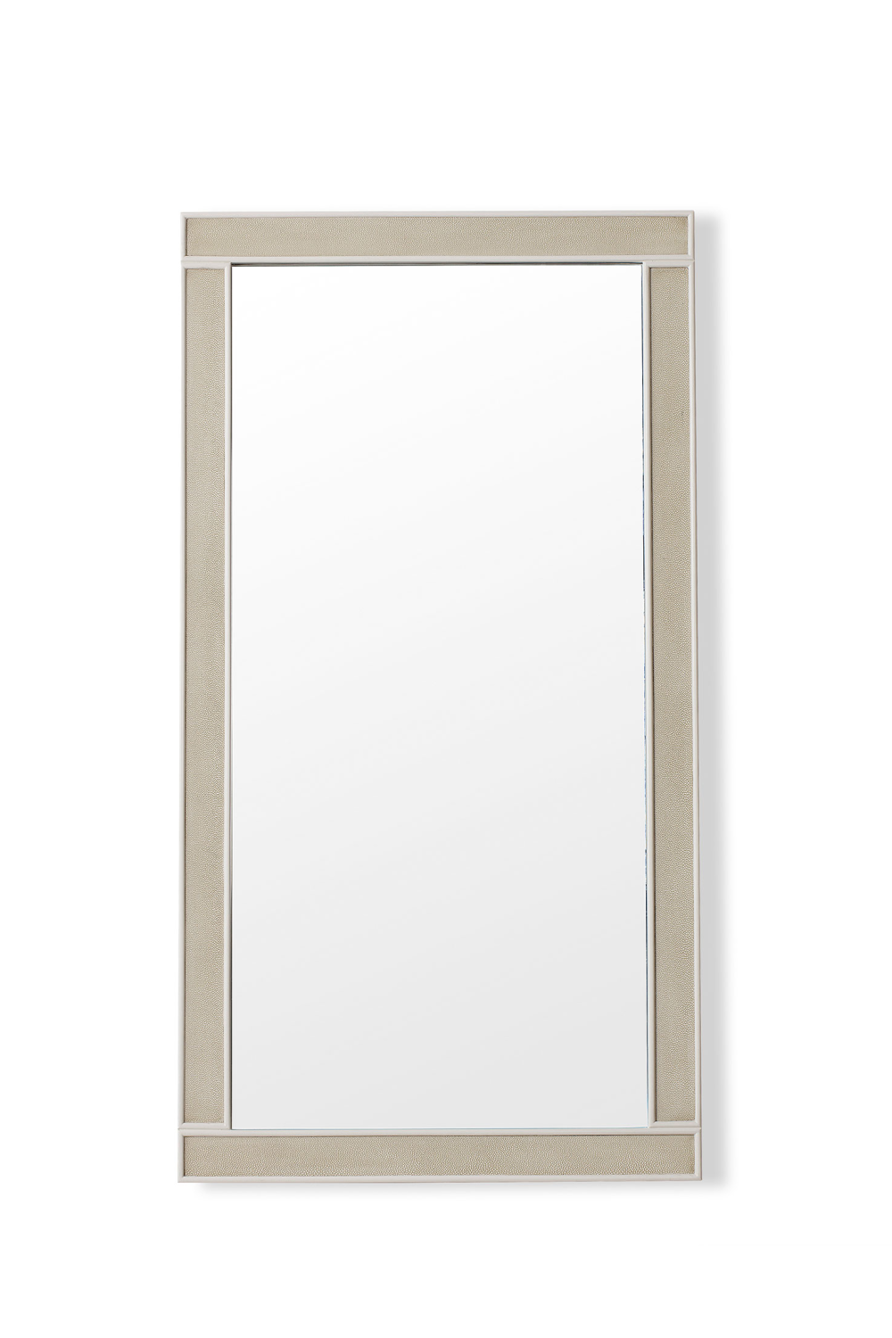 White Shagreen Rectangular Mirror | Andrew Martin Alice | OROA