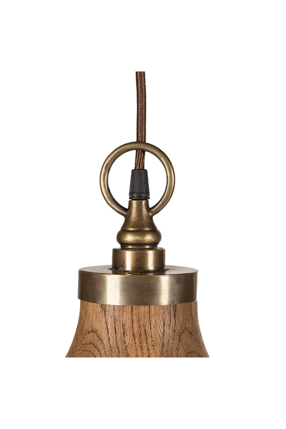 Bell Shaped Walnut Pendant Light S | Andrew Martin Big Sur | Oroa.com