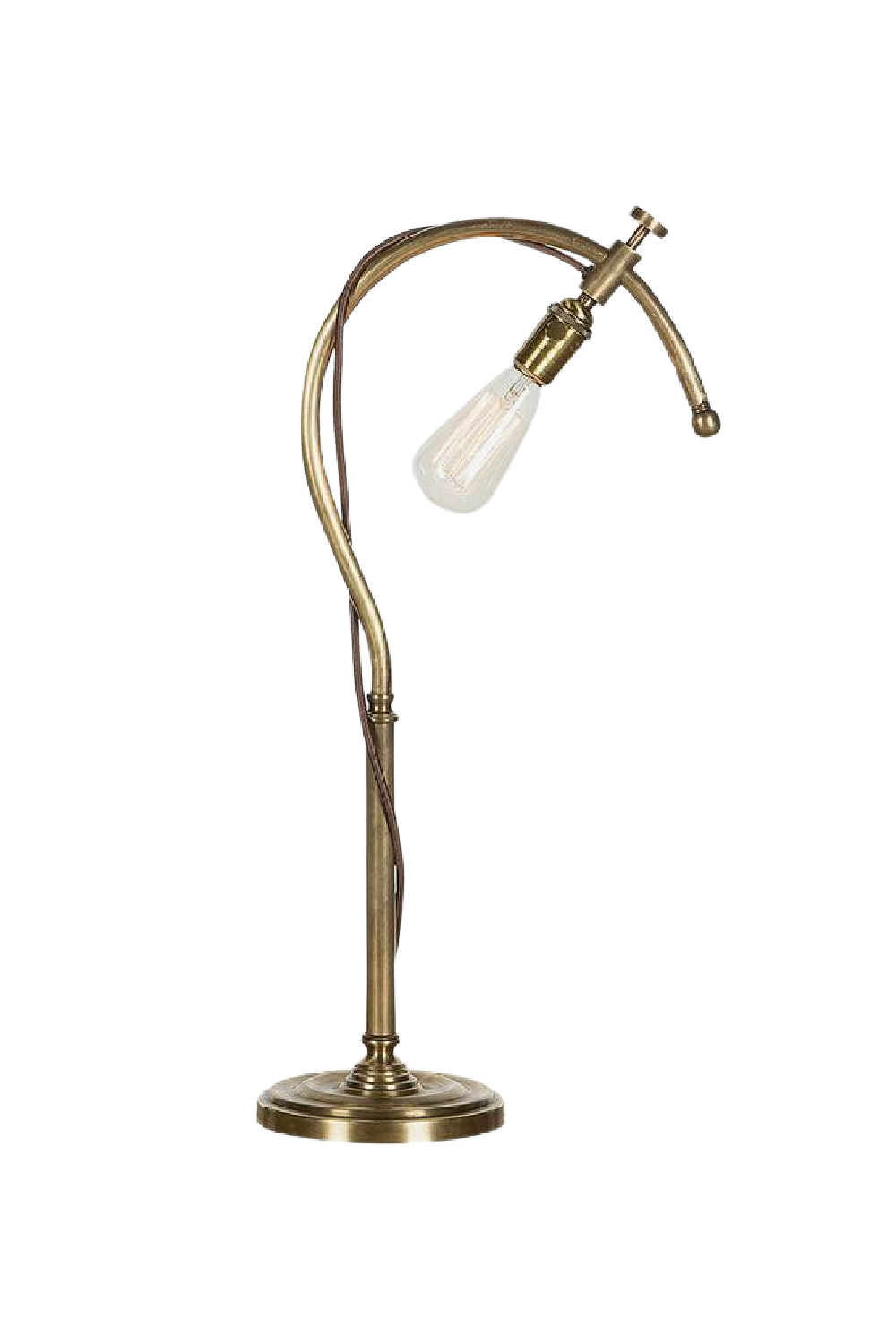 Solid Brass Curved Table Lamp | Andrew Martin Cartographer | Oroa.com