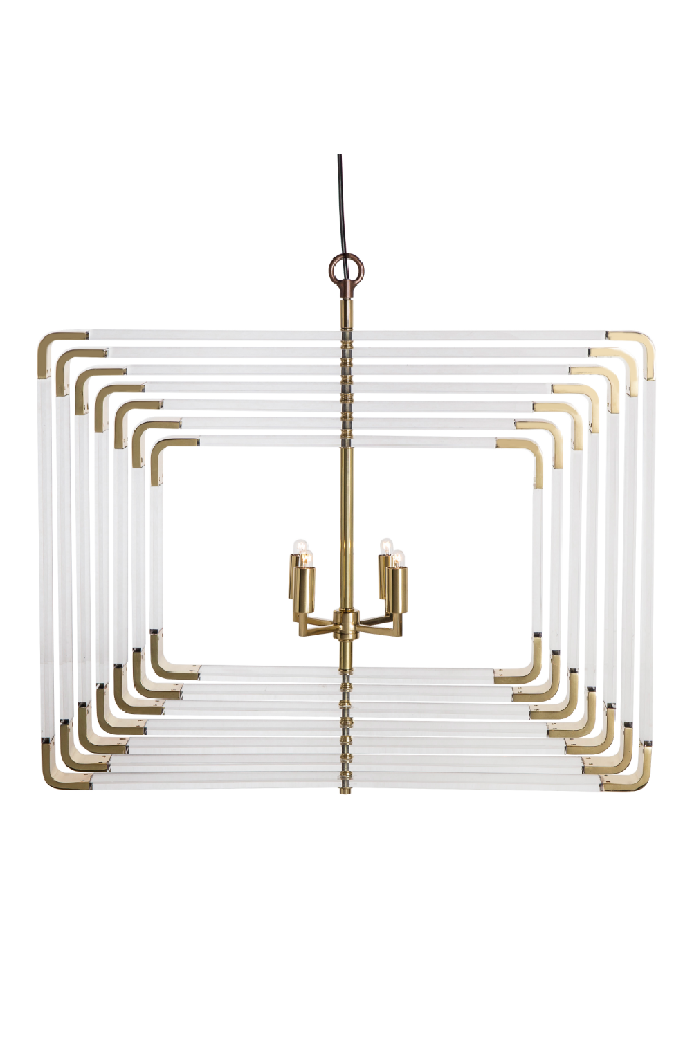 Seven Layer Acrylic Brass Accent Light | Andrew Martin Spiral | OROA
