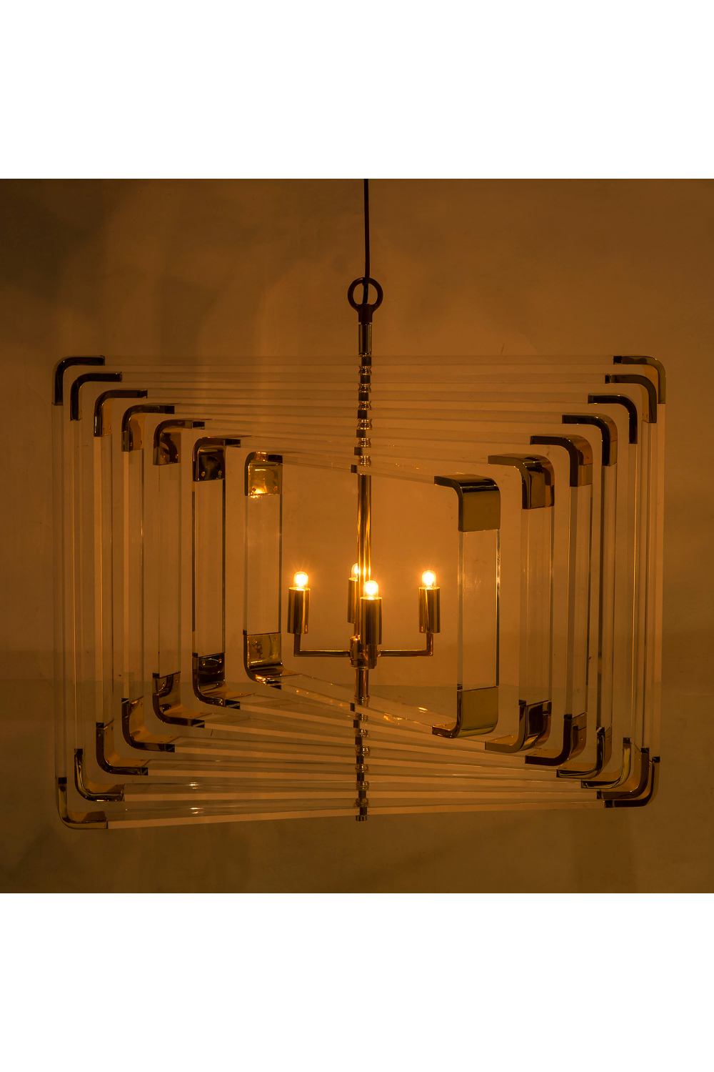 Seven Layer Acrylic Brass Accent Light | Andrew Martin Spiral | OROA
