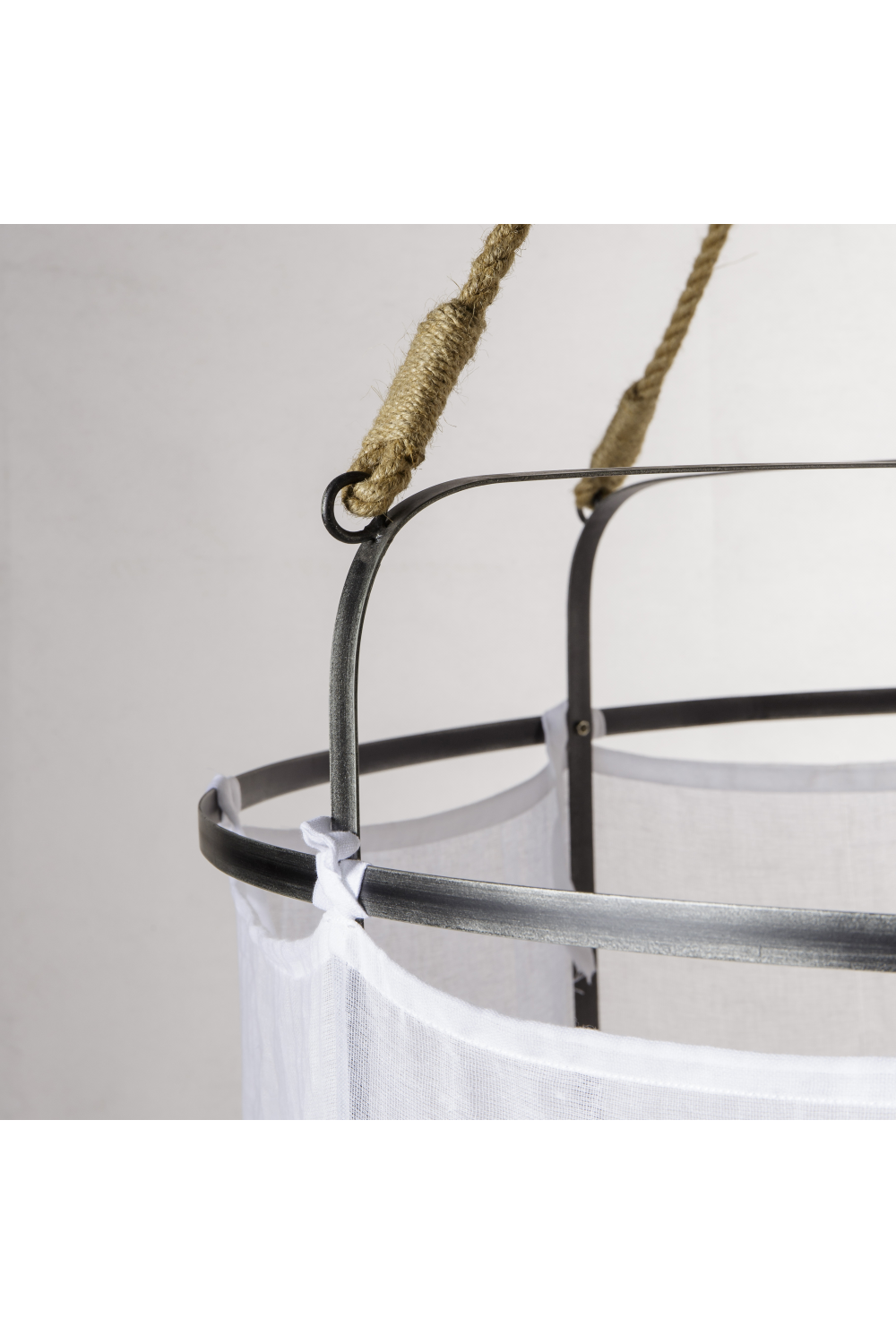 Black Iron Barrel Pendant Light - L | Andrew Martin Laundry | OROA