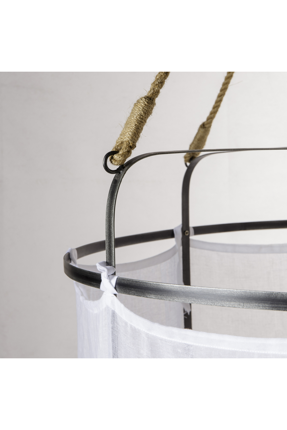 White Linen Shade Ceiling Lamp S | Andrew Martin French Laundry | OROA