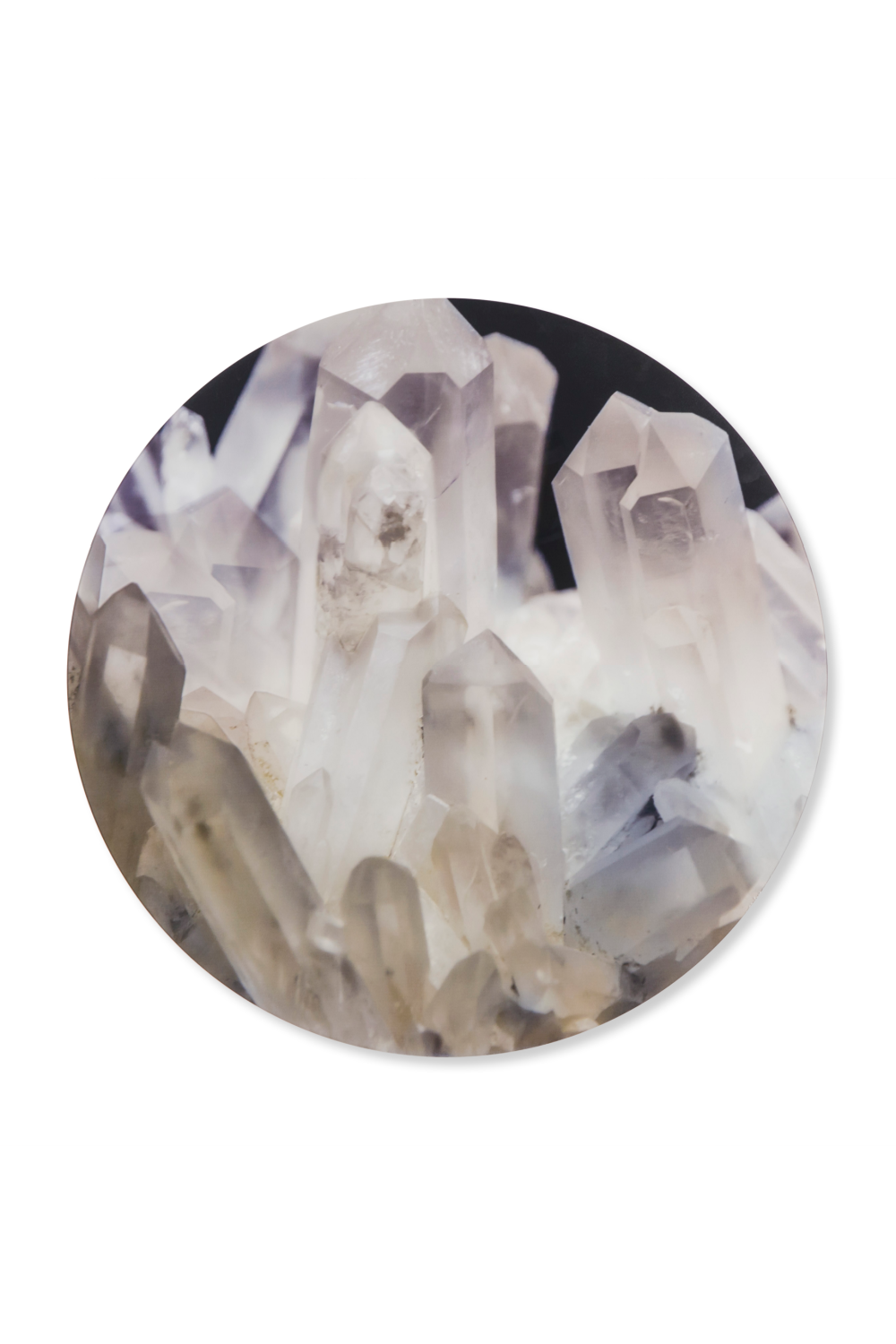 Quartz Geode Round Glass Print | Andrew Martin Crystal Disk | Oroa.com