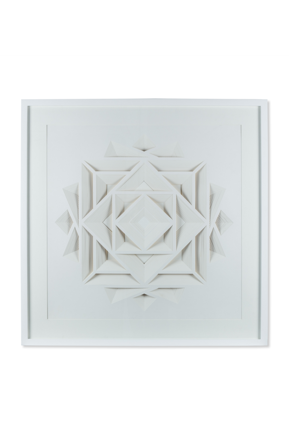 White Origami Wall Art | Andrew Martin Geometric Shadow Box | Oroa.com