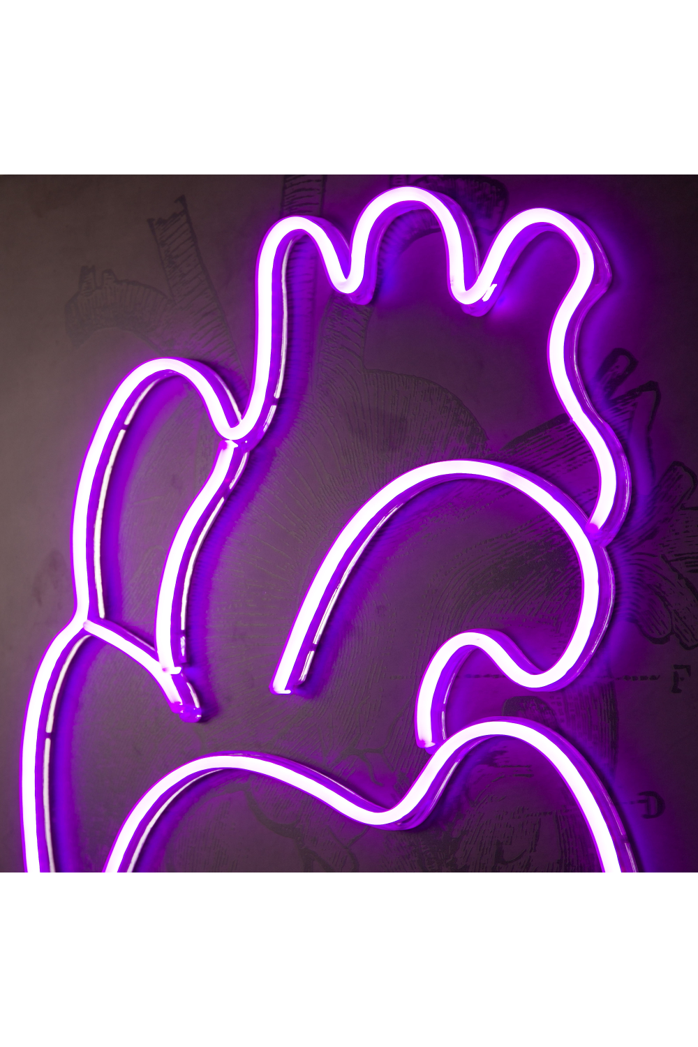 Violet LED Neon Artwork | Andrew Martin Heart | OROA