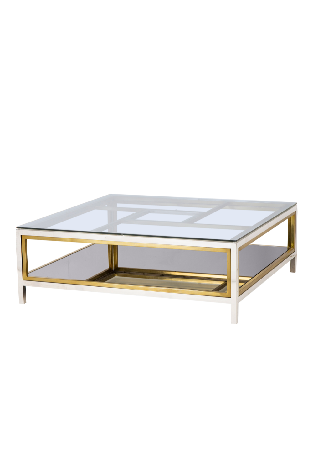 Two Tiered Glass Square Coffee Table | Andrew Martin | OROA