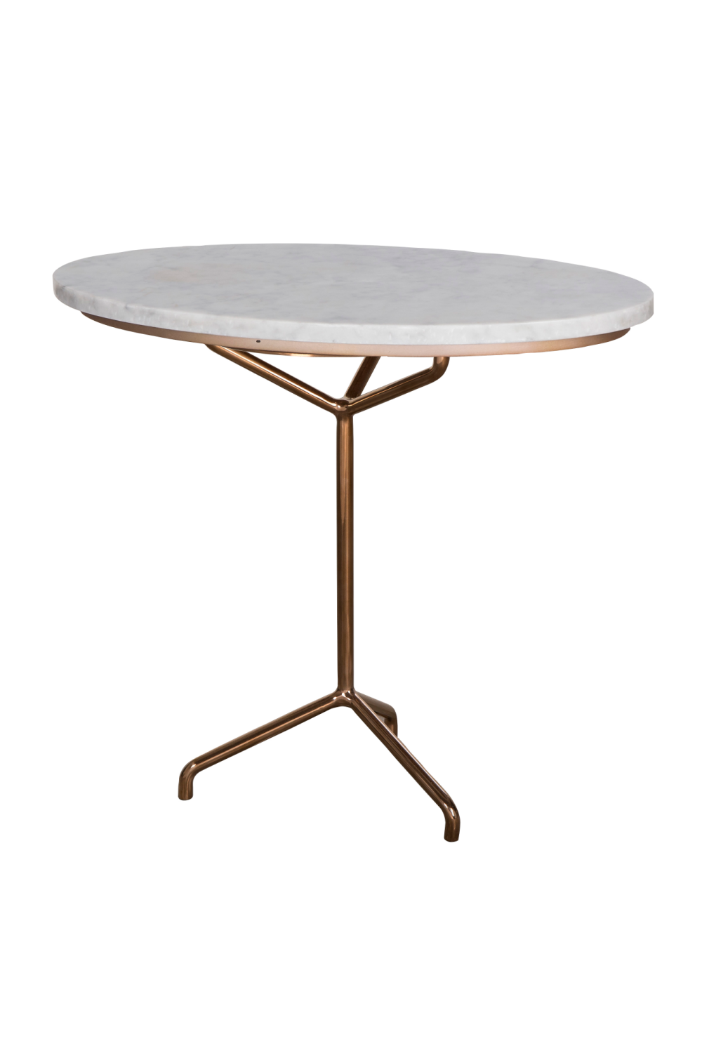 Marble with Rose Gold Base Side Table | Andrew Martin Rose | OROA