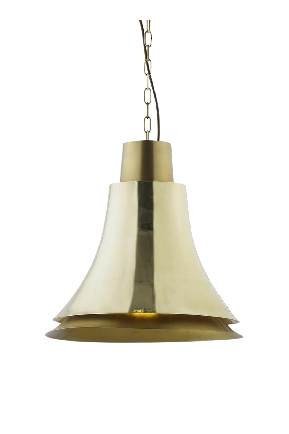 Polished Brass Conical Pendant Light | Andrew Martin Bell | Oroa.com