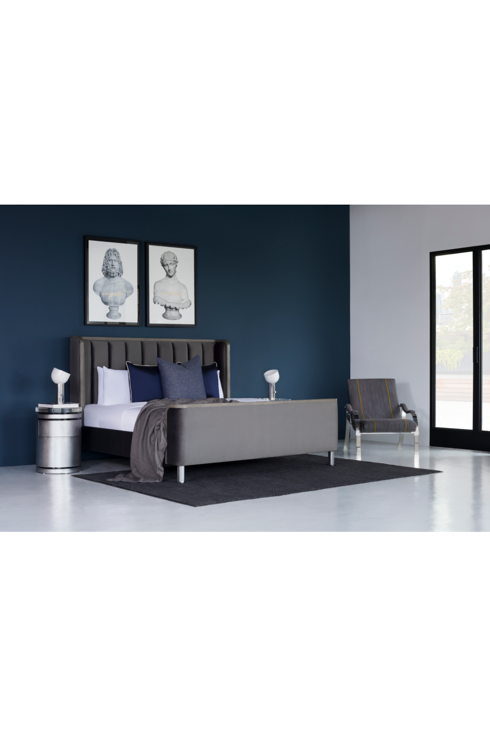 Modern Upholstered Queen Bed | Andrew Martin Ripley | Oroa.com