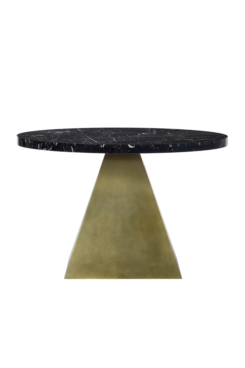 Round Marble Pyramid Base Dining Table - S | Andrew Martin Reagan