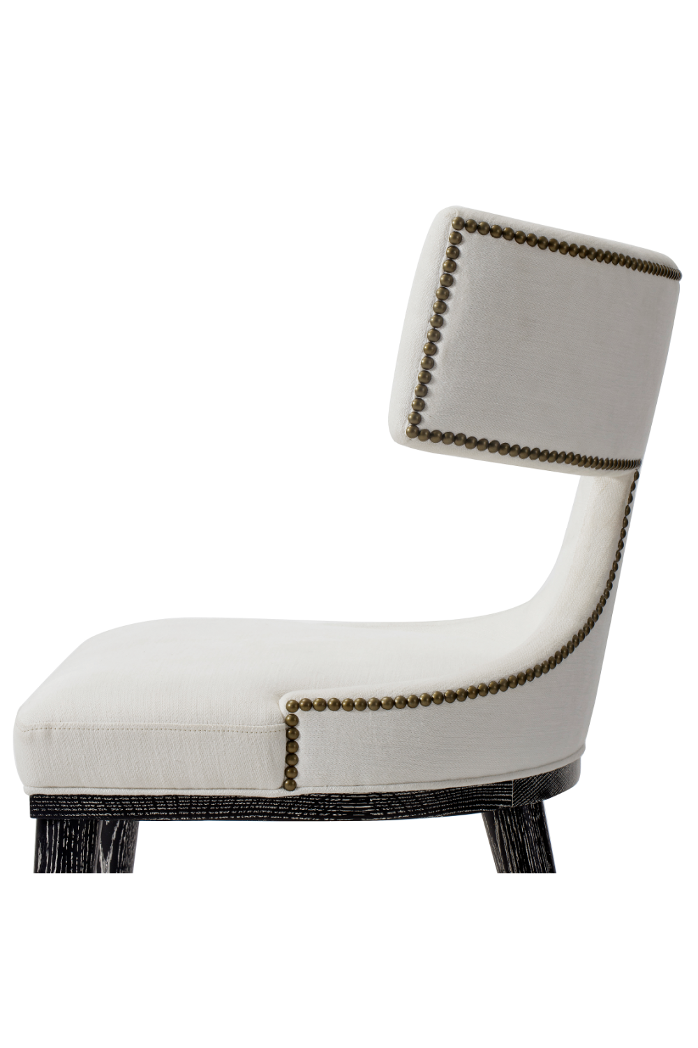 White Hourglass Studded Dining Chair | Andrew Martin Oscar | OROA