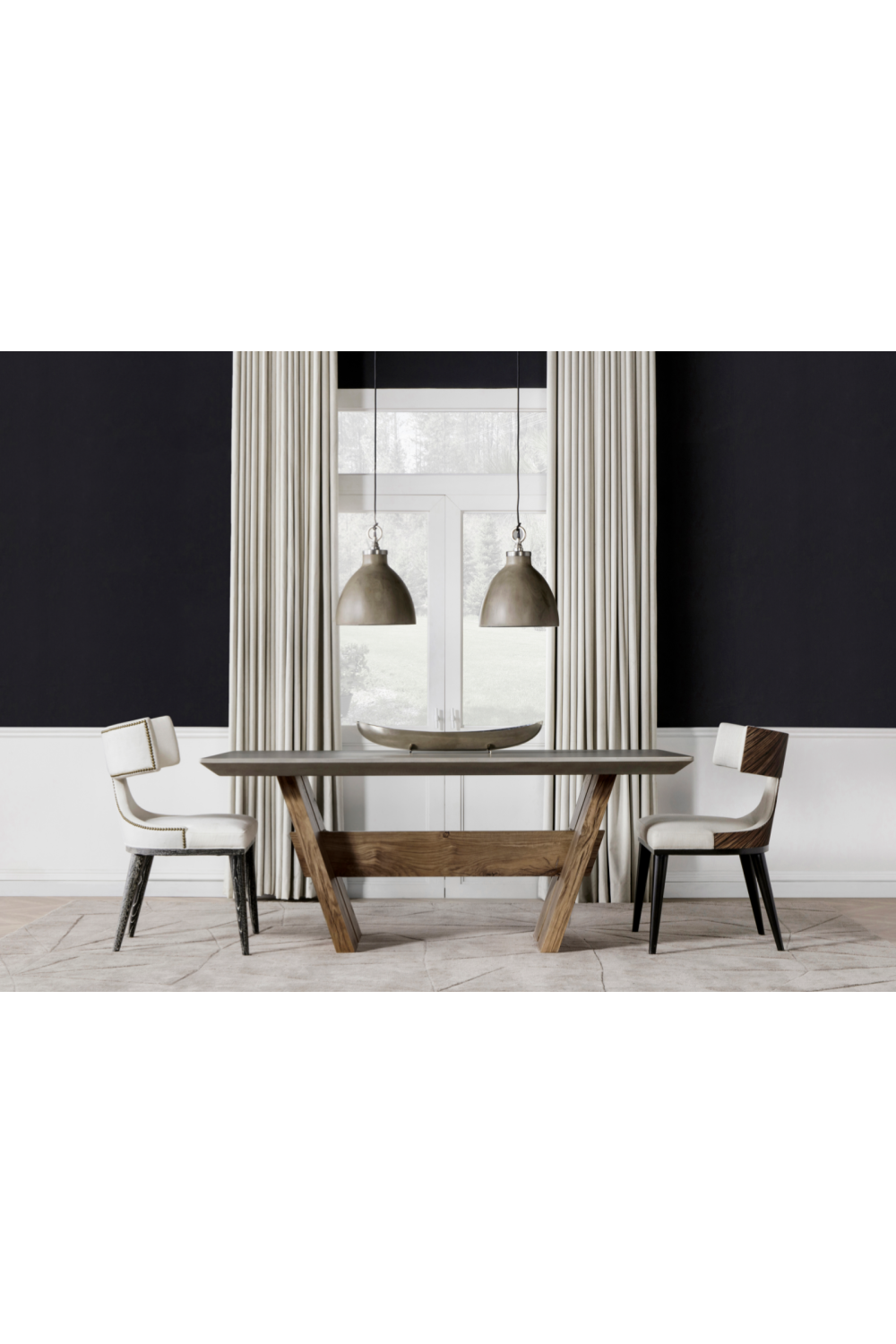 Ivory Hourglass Dining Chair | Andrew Martin Oscar | OROA