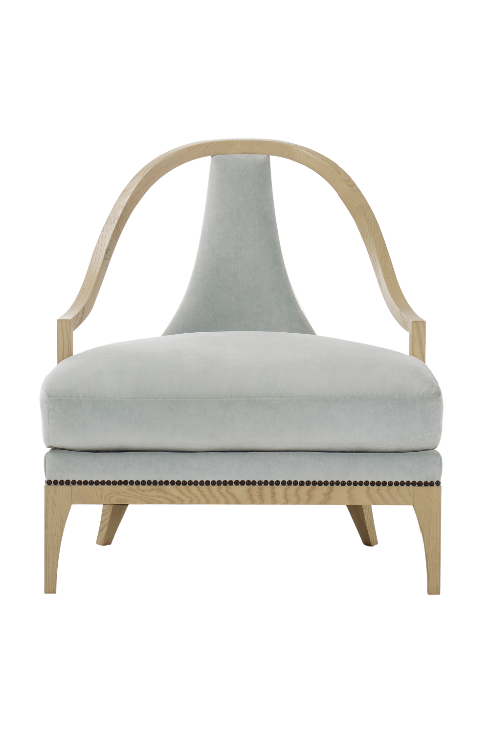 Gray Upholstery Fluted Back Chair | Andrew Martin Ava | OROA