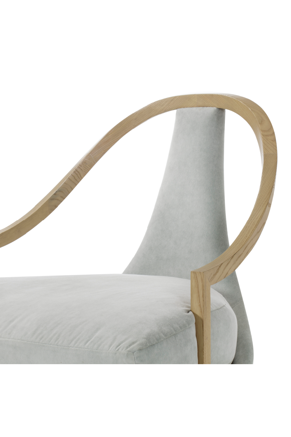 Gray Upholstery Fluted Back Chair | Andrew Martin Ava | OROA