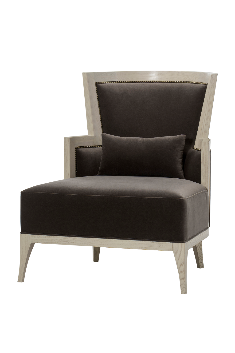 Edged Corner Brown Upholstery Accent Chair | Andrew Martin Morgan  | OROA