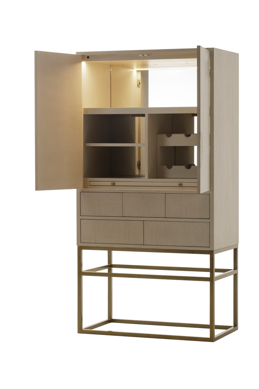 Aged Brass Ash High Cabinet | Andrew Martin Louis | OROA