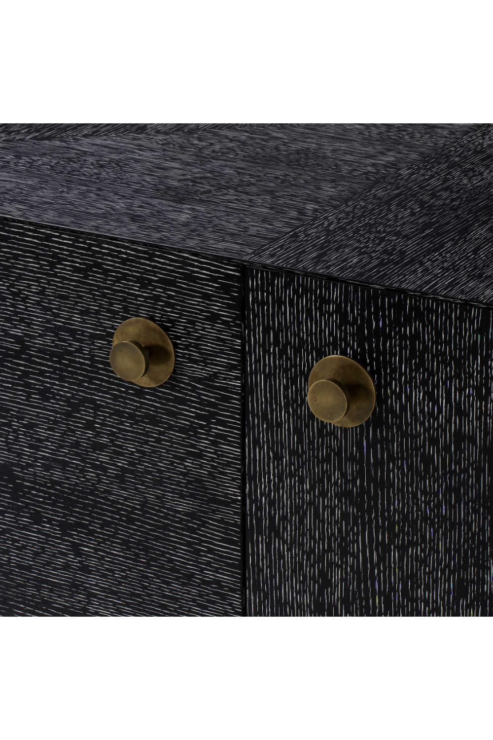 Cerused Black Wood Four Door Sideboard | Andrew Martin Vergal | OROA