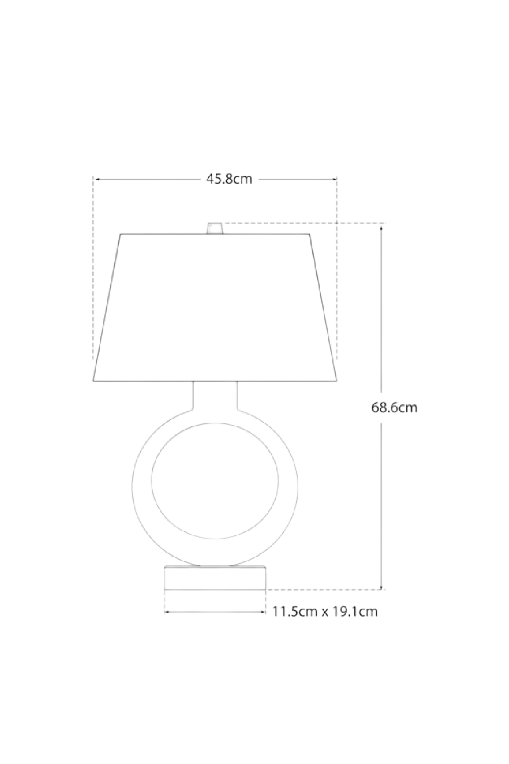 Circular Base Modern Table Lamp | Andrew Martin Ring Form | Oroa.com