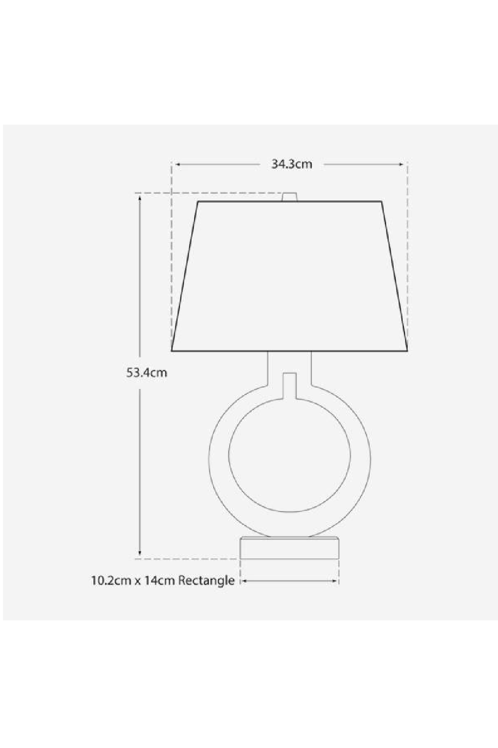 Circular Base Modern Table Lamp | Andrew Martin Ring Form | OROA.com