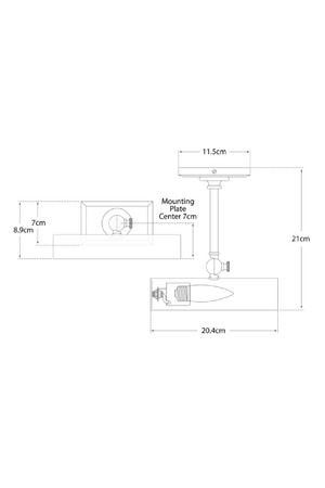 Bronze Industrial Wall Light L | Andrew Martin Cabinet Maker's | Oroa.com