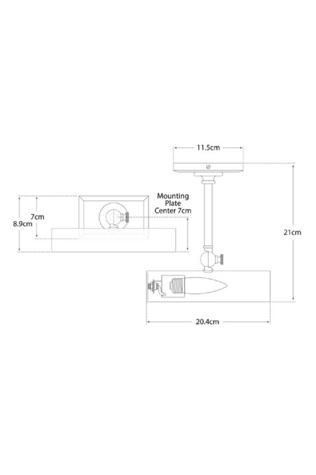 Bronze Industrial Wall Light L | Andrew Martin Cabinet Maker's | Oroa.com