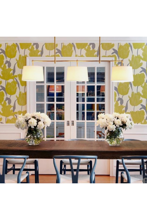 Brass Bar Paper Shade Pendant Light L | Andrew Martin | Oroa.com