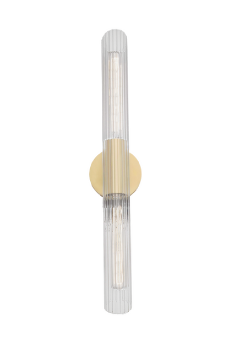 Glass Cylinder Gold Wall Light | Andrew Martin Cecily | Oroa.com