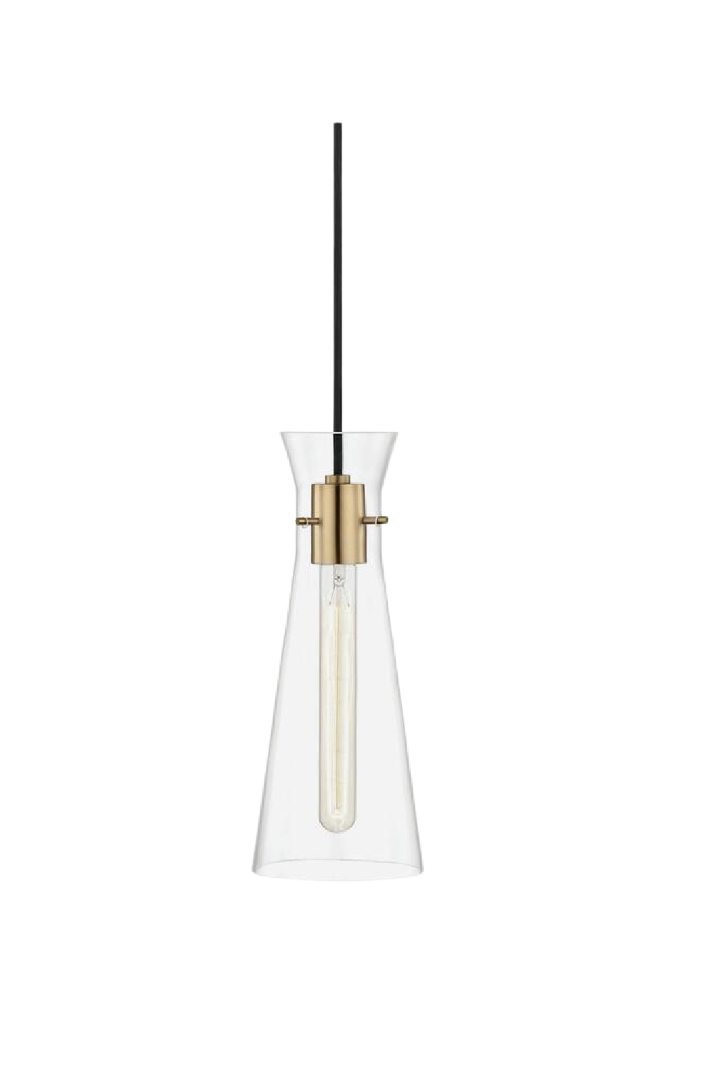 Conical Clear Glass Pendant Light | Andrew Martin Anna | OROA