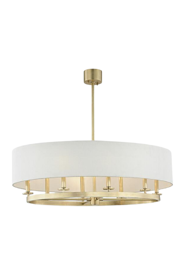 Linen Shade Oval Pendant Lamp | Andrew Martin Durham | Oroa.com