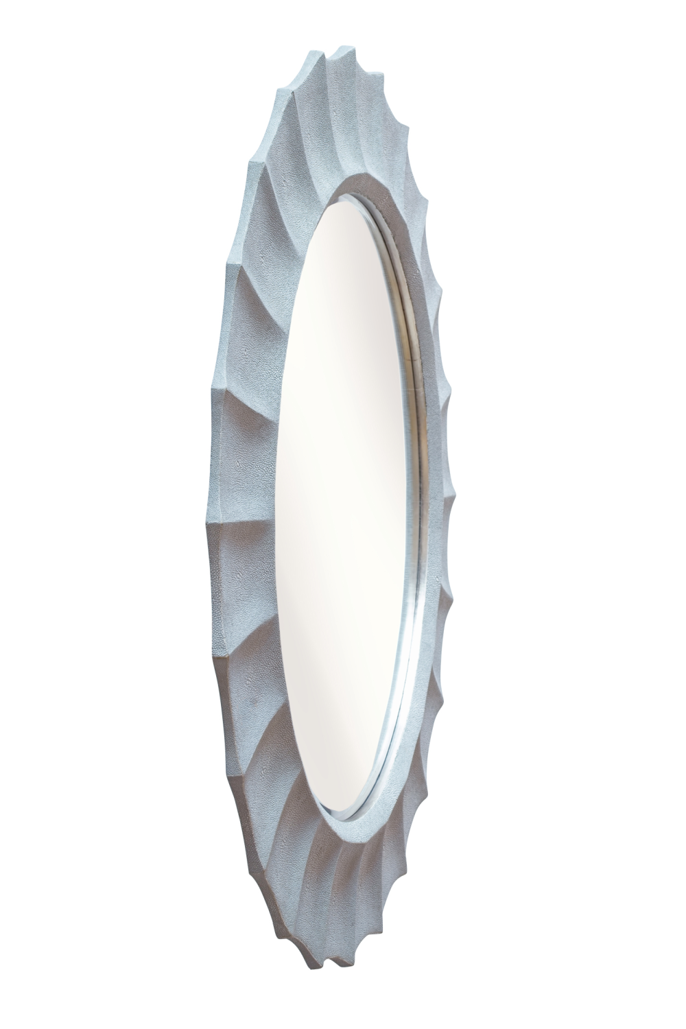 Light Gray Shagreen Mirror | Andrew Martin Joplin | Oroatrade.com