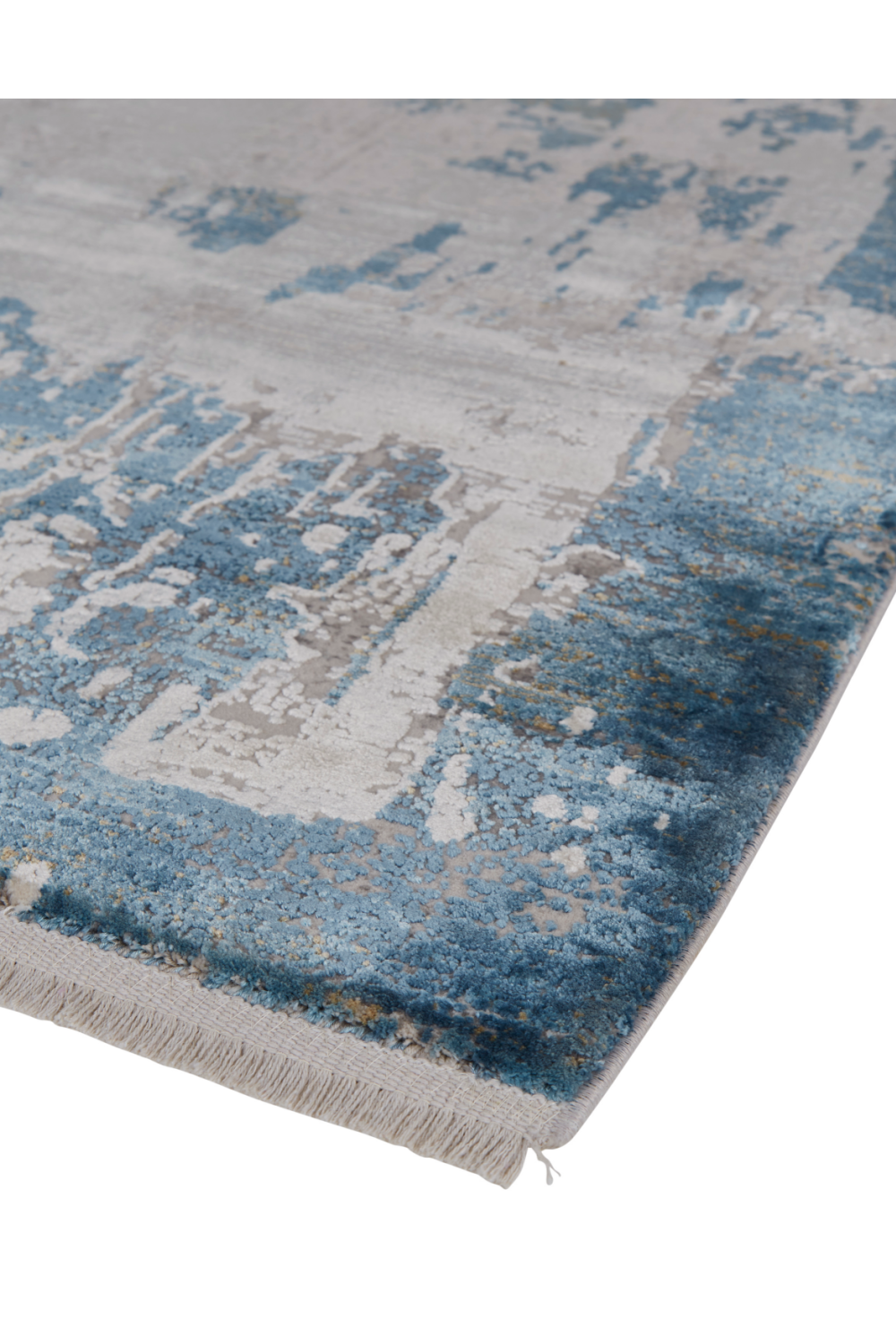 Blue and Beige Patterned Rug 6'5" x 9'5" | Andrew Martin Azra | Oroa.com