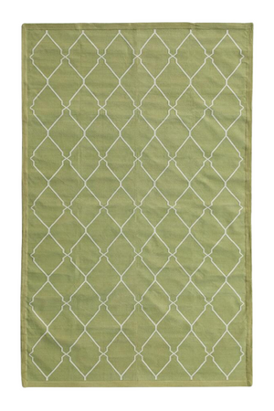Geometric Print Cotton Rug | Andrew Martin Trellis | OROA