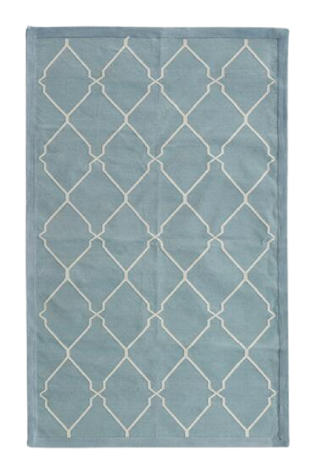 Geometric Print Cotton Rug 4' x 6' | Andrew Martin Trellis | OROA