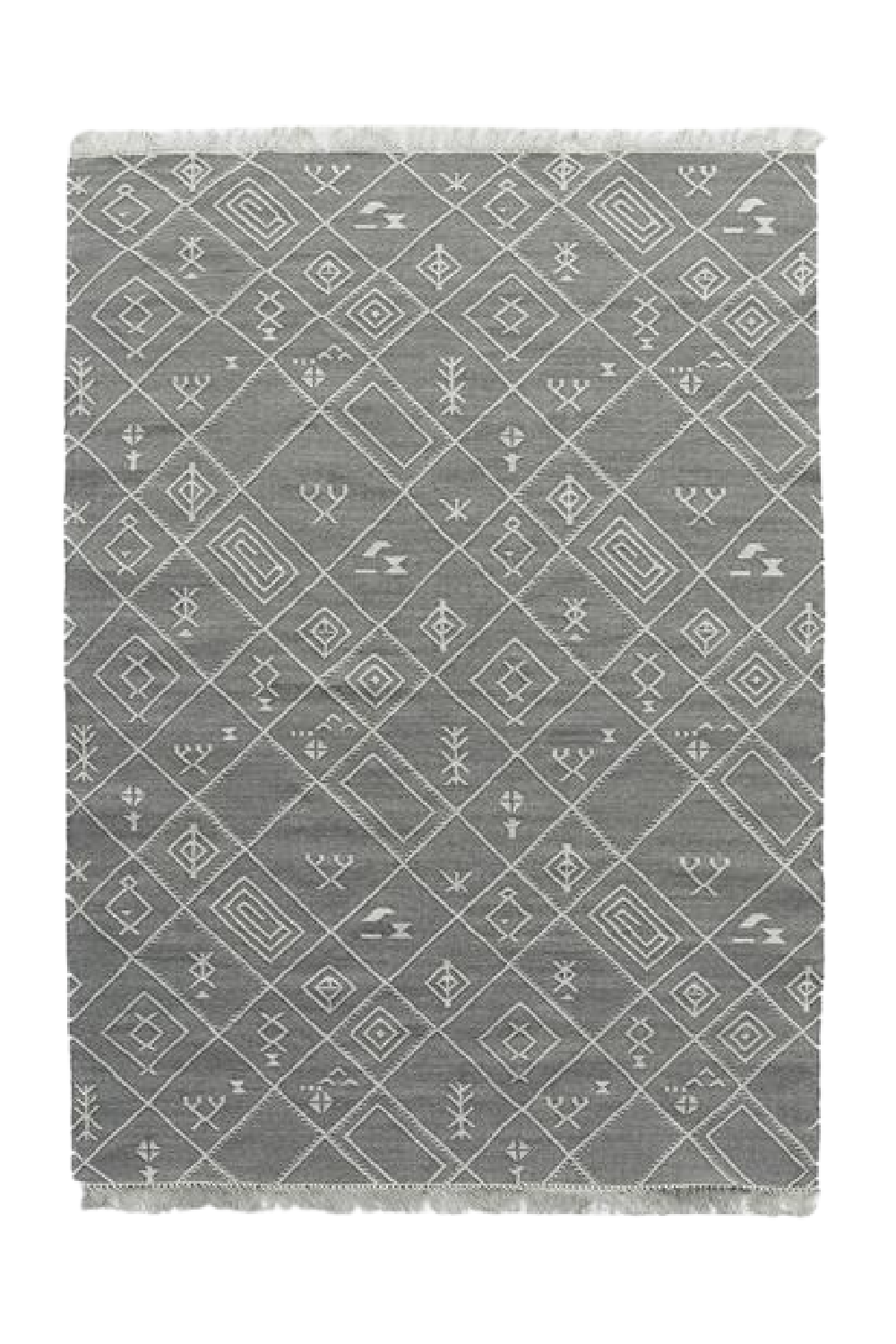 Geometric Design Fringed Outdoor Rug | Andrew Martin Berber | OROA