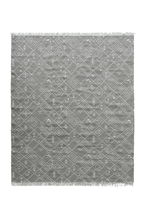 Geometric Design Fringed Outdoor Rug | Andrew Martin Berber | OROA