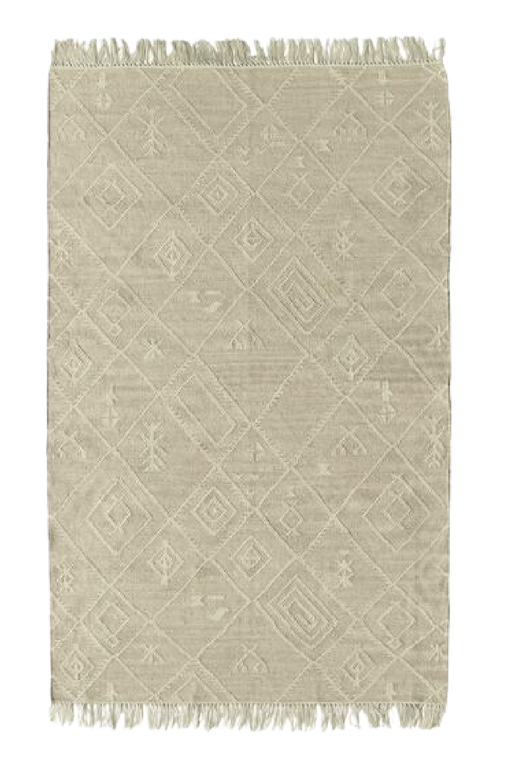 Geometric Design Fringed Outdoor Rug | Andrew Martin Berber | OROA