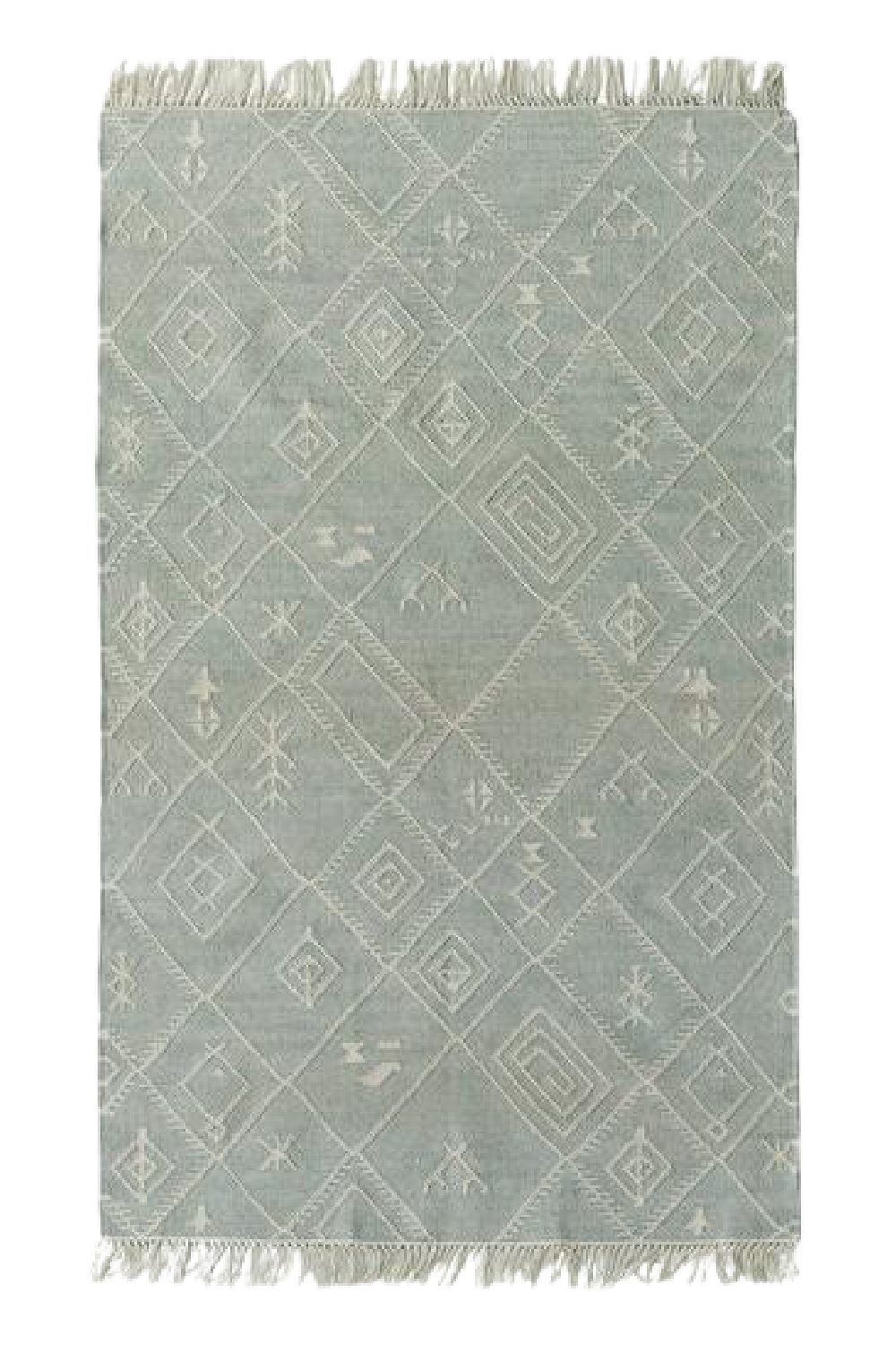 Geometric Design Fringed Outdoor Rug | Andrew Martin Berber | OROA