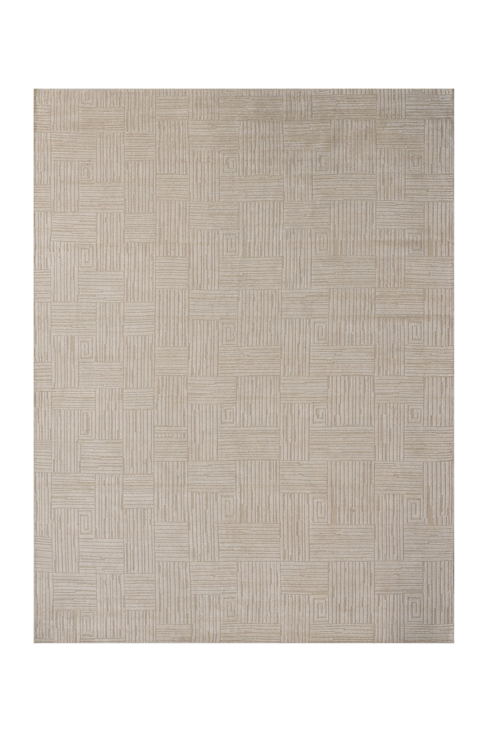 Cream Geometric Design Rug | Andrew Martin Ridge | Oroa.com