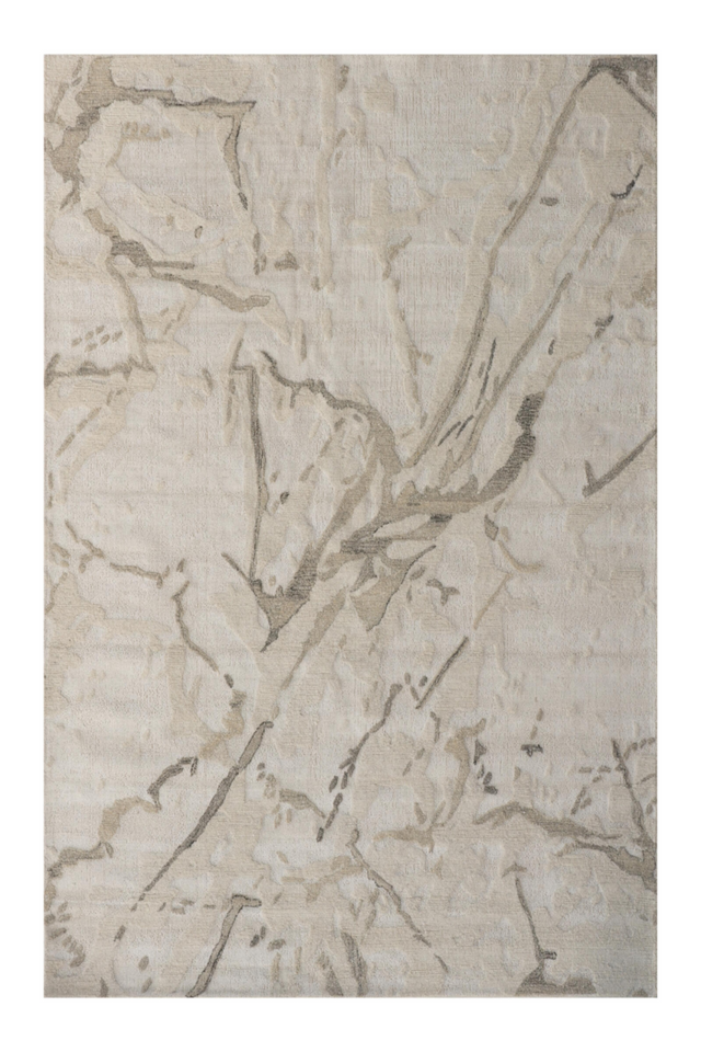 Abstract Wool Blend Rug | Andrew Martin Snowcap | Oroa.com