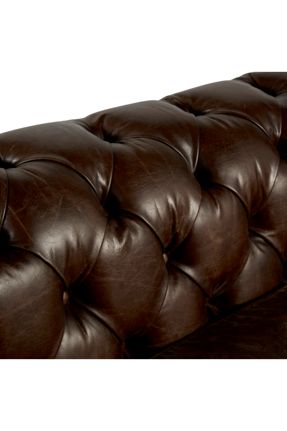 Dark Brown Leather Chesterfield Sofa | Andrew Martin Rebel | OROA