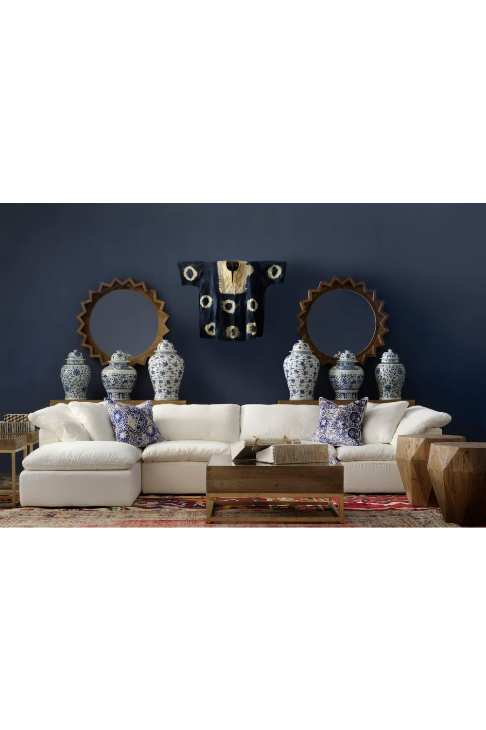 Chalk White Linen Sectional Sofa Jnr | Andrew Martin Truman | OROA