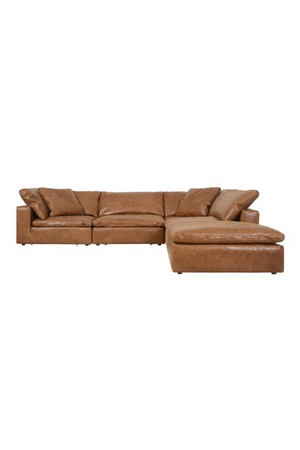 Camel Leather Sectional Sofa L | Andrew Martin Truman | Oroa.com