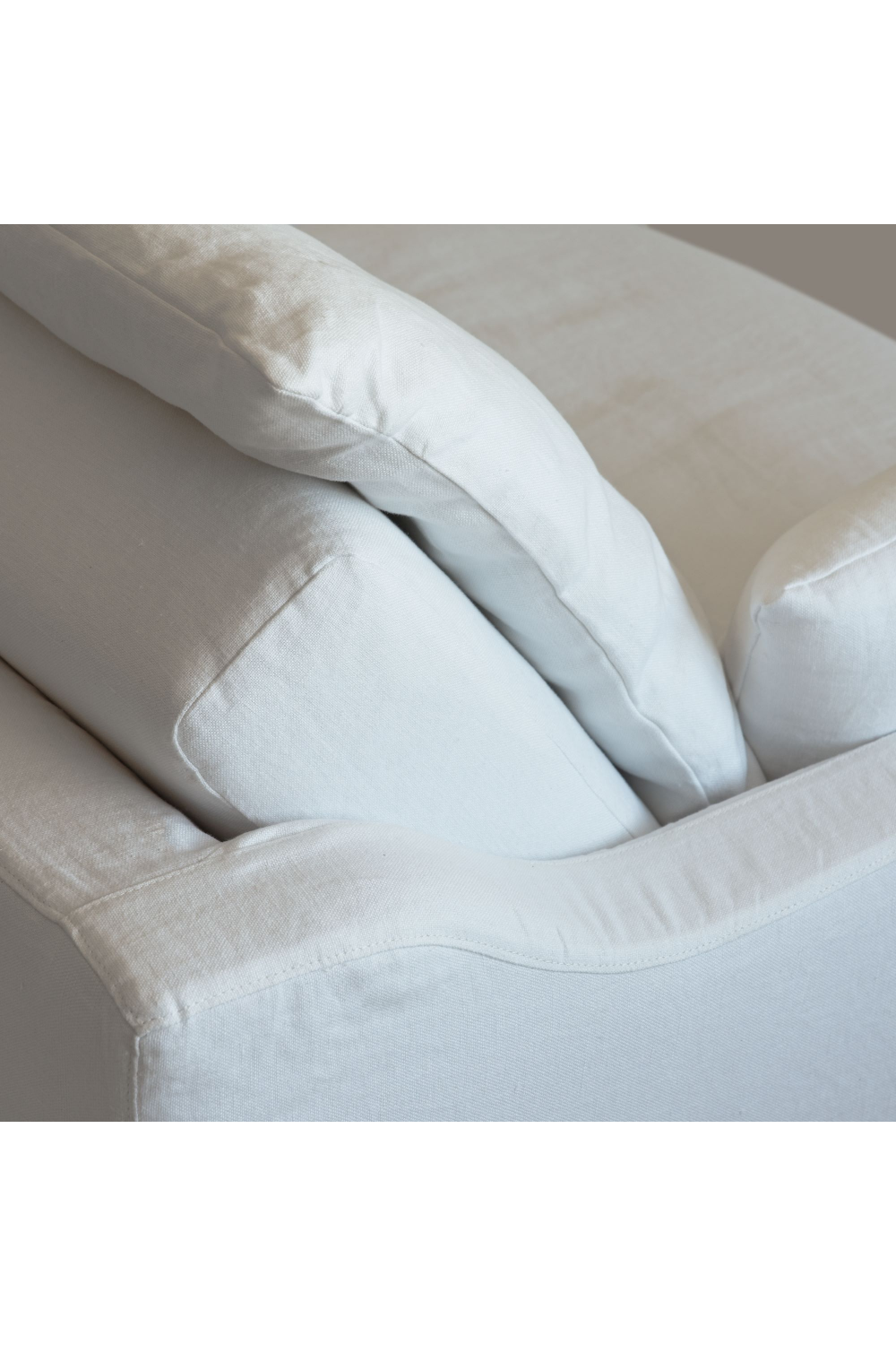 White Linen Upholstered Sofa | Andrew Martin Serenity | Oroa.com