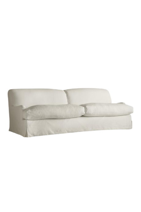 White Linen Curved Sofa | Andrew Martin Lady May | Oroa.com
